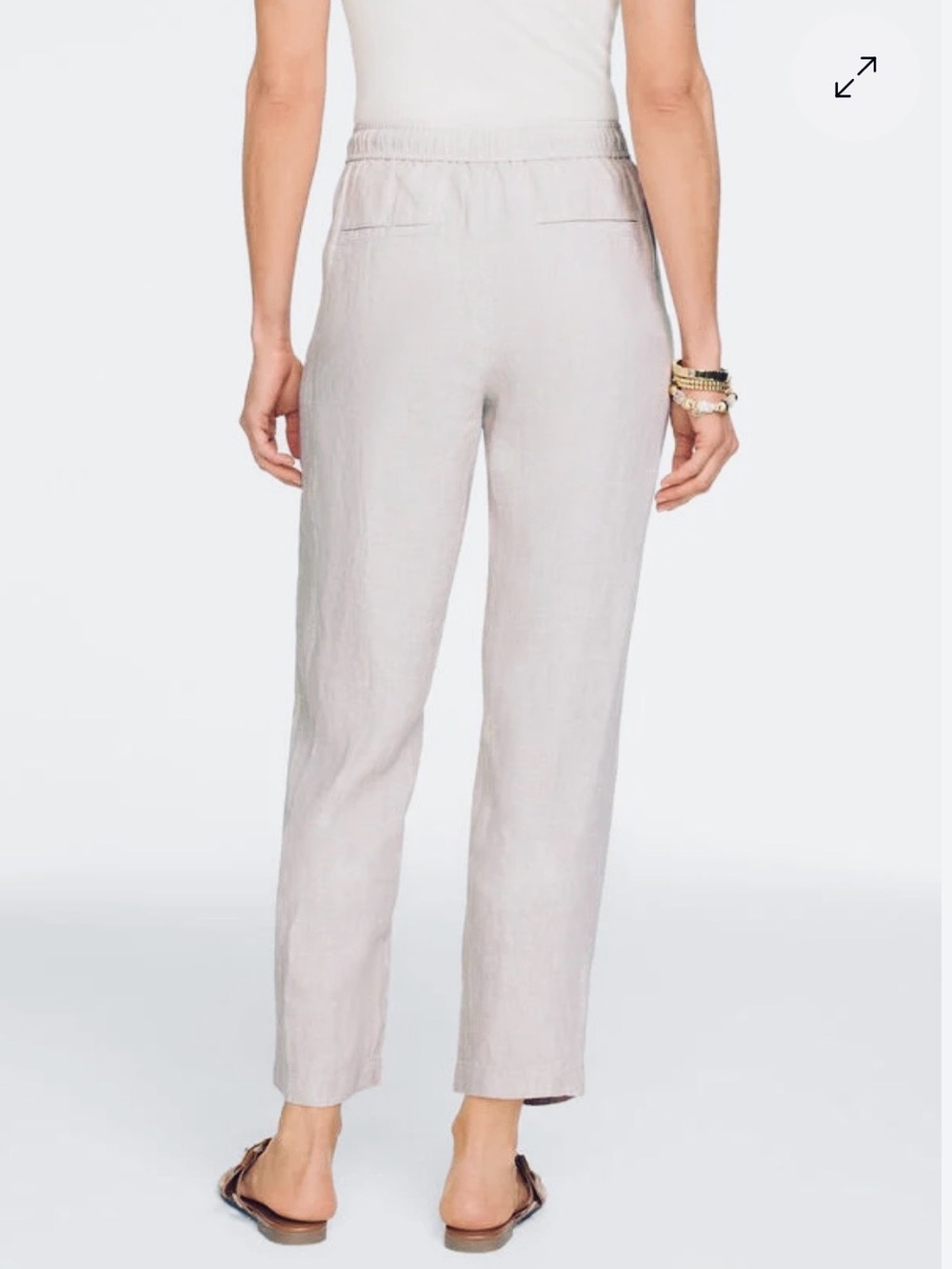 Talbots 100%  linen crop pants size 4 - like new
